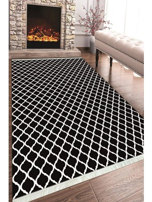 Napoli Home Baskılı Modern Desenli Kaymaz Tabanlı Yıkanabilir Şık Salon Halısı Mutfak Halısı ve Yolluk NH-HT-518