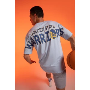 DeFactoFit NBA Golden State Warriors Boxy Fit %100 Pamuk Tişört Y3000AZ22HS