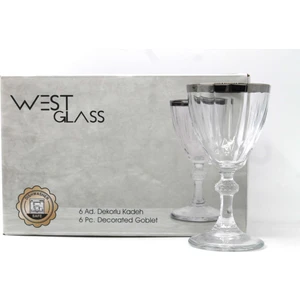 Westglass W440113P Diamon Platin Kaplama Ayaklı Kahve Yanı Bardağı