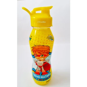Lisanslı Trend Sarı Kapaklı 500CC Şeffaf Erkek Çocuk Matara Suluk