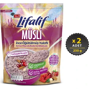 Lifalif İnce Öğütülmüş Müsli Hibiskuslu 250 g x 2 Adet
