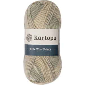 Elite Wool Prints  Yünlü Örgü Ipi, Ebrulu Renkler 1 Yumak, Yaklaşık 220 Metre, 100 Gram
