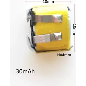 401010 3.7V 30MAH Şarj Edilebilir Lityum Polimer Pil Bluetooth Kulaklık Için