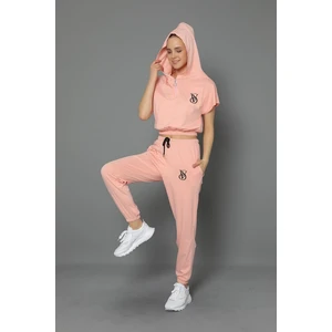 Bayan Vs Baskılı Krop Kapüşonlu Eşofman Takımı   -  (5609)