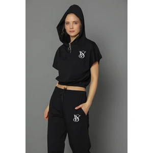 Bayan Vs Baskılı Krop Kapüşonlu Eşofman Takımı   -  (5609)