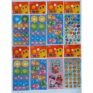 Emojili Lazer Etiket Seti 8'li Paket