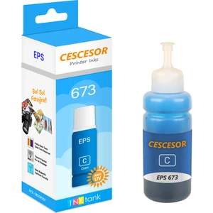 Epson 673 Mavi Muadil Mürekkep - 70 ml - Cescesor