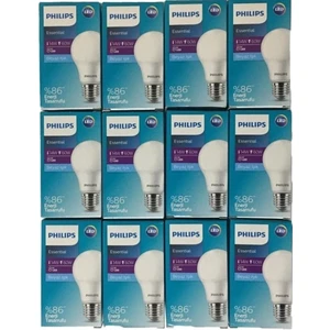 E-27 Duylu 8 Watt Beyaz Işık LED Ampul ( 12'li Paket )