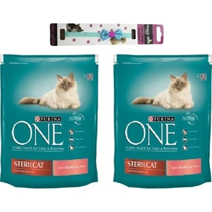 Purina One Somonlu Kısır Kedi Maması 800G x 2 Adet +Tasma