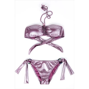 1456 Fuşya Kız Çocuk Bikini Takımı