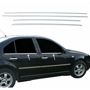 Volkswagen Bora Krom Cam Çıtası 1998-2004 (4parça) Paslanmaz Çelik