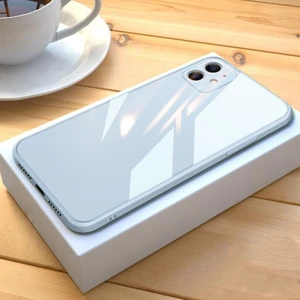 Apple iPhone 12 Parlak Cam Kamera Korumalı Telefon Kılıfı