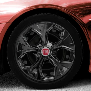 Fiat Fiorino 15 Inç Uyumlu Jant Kapağı Amblemli Piano Black 4 Adet 1 Takım 212