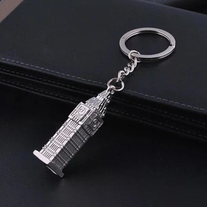 Dünyadan Hediyeler Gümüş 3D Big Ben Metal Anahtarlık Ingiltere Londra Saat Kulesi