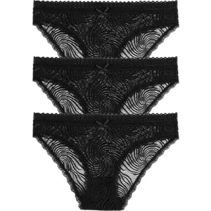 Siyah 3 P Lace Slip