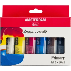 : Akrilik Boya Seti : 6 Renk x 20 ml Tüp (Primary Colors)