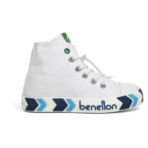Benetton® | BN-30647 - 3394 Beyaz Lacivert - Çocuk Sneakers