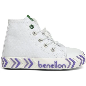Benetton® | BN-30644 - 3394 Beyaz Lila - Çocuk Spor Ayakkabı