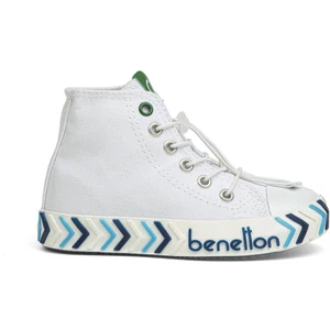 Benetton® | BN-30645 - 3394 Beyaz Lacivert - Çocuk Spor Ayakkabı