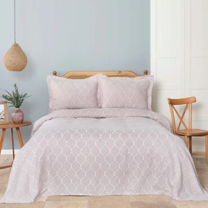 Karaca Home Birisa Mürdüm Çift Kişilik Yatak Örtüsü Seti
