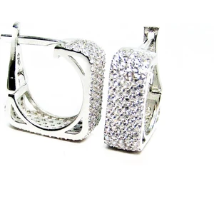 Lilah Gümüş Tr Gümüş Kare Tamtur Beş Sıralı Kadın Küpe