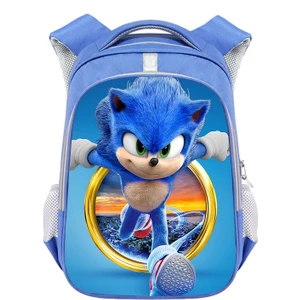 Fıy Sonic Yansıtıcı Bar  Karikatür Büyük Kapasiteli Öğrenci Sırt Çantası (Yurt Dışından)