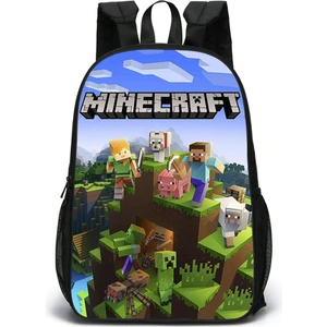 Minecraft Çift Taraflı Baskılı Ilkokul Çantası (Yurt Dışından)