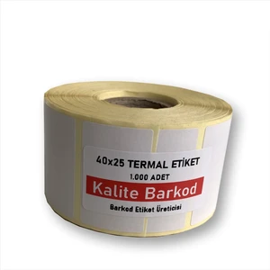 40X25 Termal Etiket| Rulo Barkod Etiketi