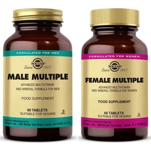 Male Multiple 60 Tablet+Solgar Female Multiple 60 Tablet
