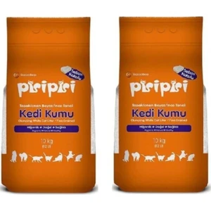 Pisi Pisi Sabunlu Topaklanan Bentonit İnce Taneli Kedi Kumu 10 Kg 2 Adet