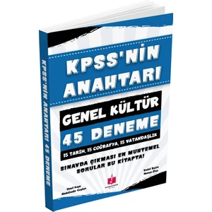 Anahtar Kitaplar Yayınevi KPSS' nin 2022 Anahtarı Genel Kültür 45 Deneme