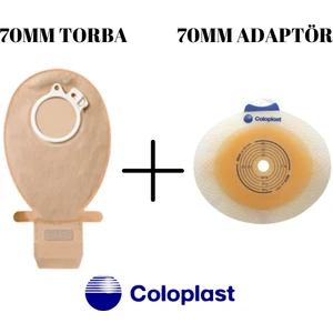Coloplast Kolostomi Torbası 70mm 10387 + Adaptörü 70mm 10045 - 5 Adet