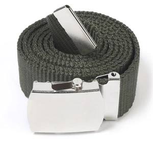 Asker Kolisi Gold Renk Metal Tokalı Haki Örme Kemer - 3 cm Genişliğinde Palaska