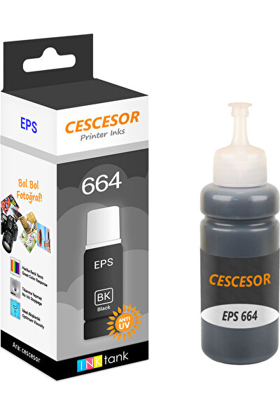 Cescesor Epson 664 Siyah Muadil Mürekkep - 70 ml - Cescesor