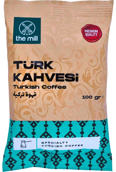 The Mill Türk Kahvesi 100 g (10'lu Paket) - Otantik ve Geleneksel Lezzet - %100 Arabica Çekirdekleri - Ekstra İnce Öğütülmüş - Taze Orta Derecede Kavrulmuş - Güney Amerika Orijinli - Mükemmel Aroma