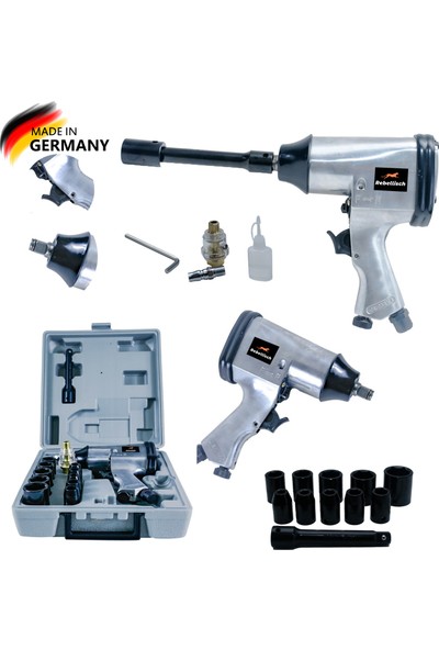 Rebellisch Germany Weather Power Series 1000 Nm Havalı Somun Sökme Sıkma Tabancası 9800 Rpm