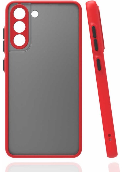 Casestreet Samsung Galaxy S21 Fe Kılıf Hux Kamera Korumalı Silikon Kırmızı