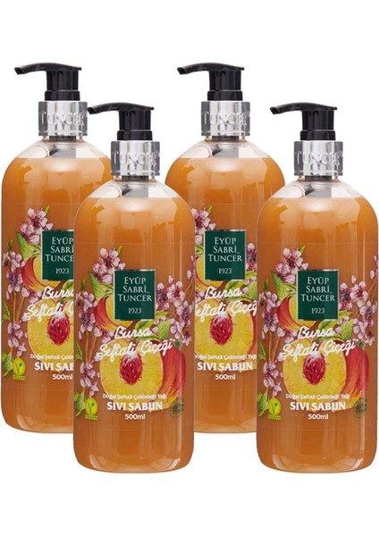 Bursa Şeftali Çiçeği Sıvı Sabun 500 ml x 4