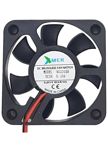 50x50x10mm 5V 0.10A 2 Kablolu Fan