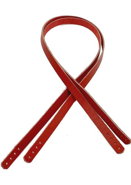 Gerçek Deri 70X1.2 cm Kırmızı Renk Çanta Sapı