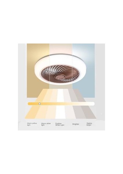 Fanlı Ev Tavan Lambası, Ultra-Ince Fan Lambası, Nordic Modern Basit Lamba, 220 V 2.4g Promise (Yurt Dışından)