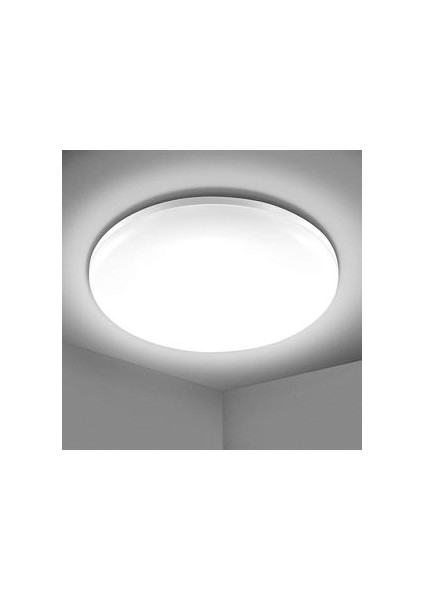 Lambalar Banyo Led Tavan Işık Elfel Tavan Işık Uydurma IP54 Su Geçirmez 24 W 2200LM 5000K Doğal (Yurt Dışından)