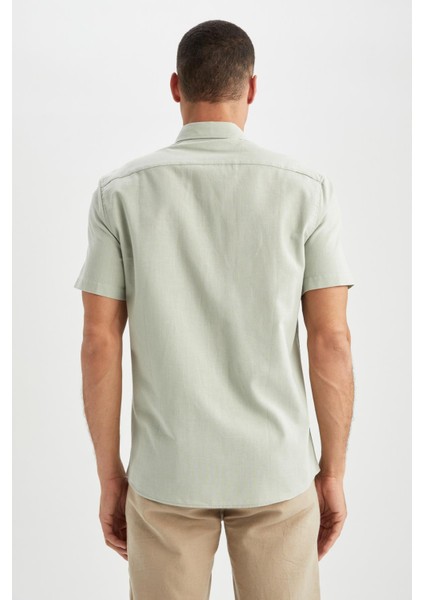 Regular Fit Polo Yaka Kısa Kollu %100 Pamuk Gömlek M9432AZ22SP