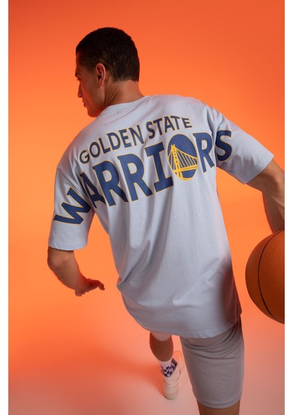 Fit NBA Golden State Warriors Boxy Fit %100 Pamuk Tişört Y3000AZ22HS