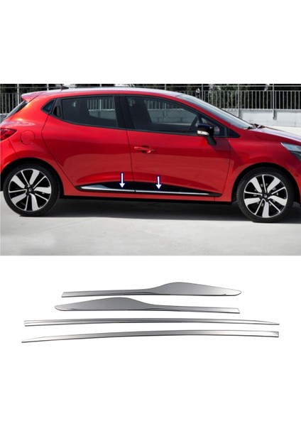 Alminox Oto Renault Clio4 Yan Kapı Çıtası 4 Parça Paslanmaz Çelik fiyatları