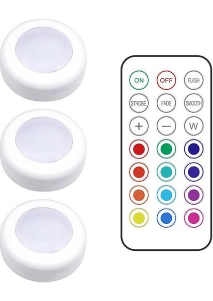 LED Işık Uzaktan Kumanda Kısılabilir Kablosuz Dokunmatik Sensör Pille Çalışan Taşınabilir Mutfak Koridor Klozet Dolabı Gece Lambası (Yurt Dışından)
