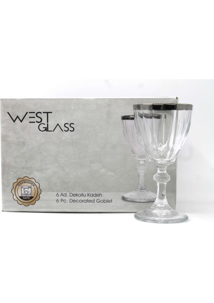 Westglass W440113P Diamon Platin Kaplama Ayaklı Kahve Yanı Bardağı