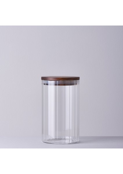 Stripe Roller Cam-Akasya Kapak 980 ml 10x10x17 cm Kavanoz