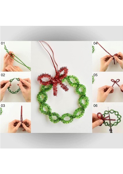 Metalik Şönil Renkli 30 cm 50'li 1 Paket Artlantis 30 cm Renkli Metalik Tüylü Tel 50 Li 1 Paket modelleri