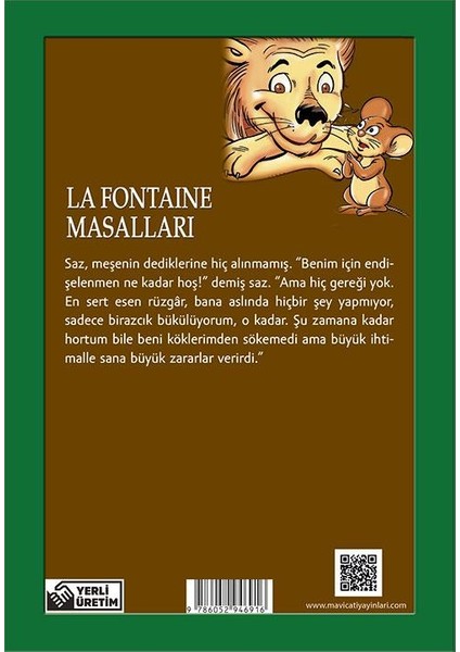 La Fontaine Masalları - Jean De La Fontaine - Maviçatı (Çocuk Klasikleri)